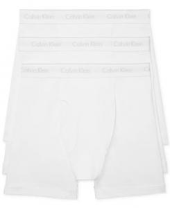 Комплект из 3 пар мужских классических хлопковых трусов-боксеров Calvin Klein, белый