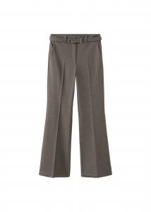 MANGO Брюки с обычными складками 'Carlota' в темно-коричневом цвете