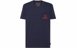 Футболка с коротким рукавом и принтом логотипа PHILIPP PLEIN, синий