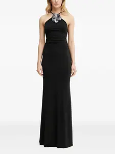 Платье макси с вырезом халтер GUESS USA, черный