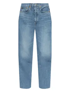 Джинсы с прямыми брючинами в стиле 70-х с необработанным краем Re/Done, синий