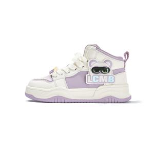 Нескользящие детские кроссовки для скейтбординга средней высоты PSY, бежевый/фиолетовый