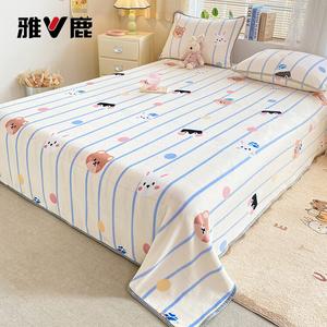 Yalu Флисовая простыня 230х250 см, зимняя плюшевая утепленная, мягкая и комфортная, Animal Party