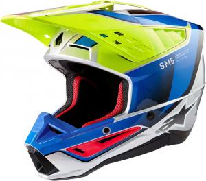 Мотокроссовый шлем Alpinestars s-m5 sail 2024, Yellow/Blue