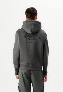 Толстовка Alpha Industries WORLD LOGO HOODIE UNISEX, Vintage Grey/Grey