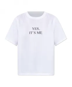 Футболка с принтом Victoria Beckham, белый