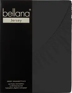 Простыня на резинке Bellana Jersey 140-160 x 200 см, черная, 120 г/м², 100% хлопок Traumschloss