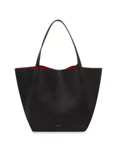 Повседневная сумка-тоут из мягкой кожи Mansur Gavriel, черный