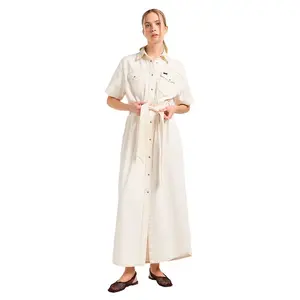 Платье Lee Western short sleeve long, бежевый
