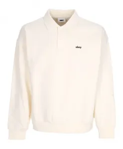 Футболка-Поло с длинными рукавами из флиса Obey, бежевый