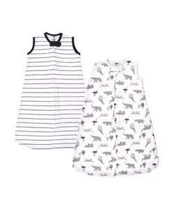 Детские спальные мешки Hudson унисекс удобные интерлок 2 шт Hudson Baby, белый