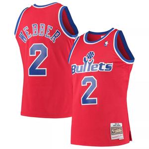 Мужская майка Mitchell & Ness Chris Webber Red Washington Bullets Hardwood Classics 1994-95 Swingman
