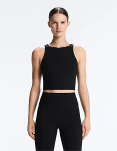 Черная майка на бретельках OYSHO Evermove