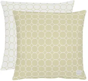 Декоративная подушка APELT "3973", двусторонний чехол с наполнителем, 1 шт 45х45 см, бежевый/белый