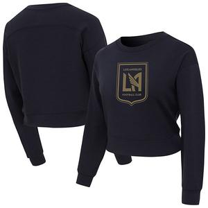 Женский черный лонгслив-кроп concepts sport lafc darby knit Unbranded