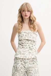 Хлопковая майка Rotate, бежевый