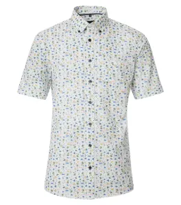 Рубашка CASAMODA с короткими рукавами "Повседневная рубашка CASAMODA с короткими рукавами и принтом ", синий