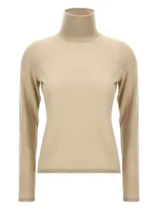 Кашемировый свитер с высоким воротом MAX MARA, нейтральный