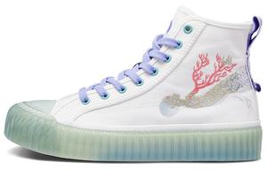 Кеды Kappa Canvas Shoes Unisex High-Top Korean White