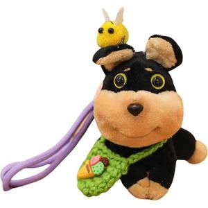 Мягкая кукла-брелок с милым щенком, ужаленным пчелой, высота 13см Love of wormwood, зеленый