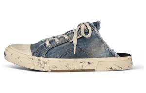 Мужские мюли Balenciaga, белый/голубой