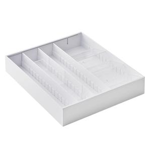 Подставка для столовых приборов Tower 5415, белая, раздвижная, 5,5 x 30-47,5 x 35 см Yamazaki, белый