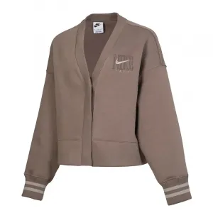 Nike Спортивная кофта женская оверсайз с принтом, Khaki