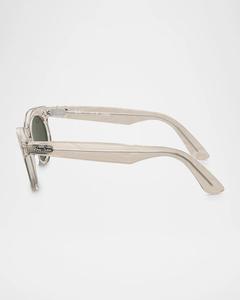 Овальные солнцезащитные очки Wayfarer с пропионатом Ray-Ban, зеленый