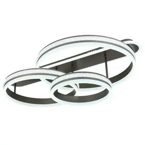 LED потолочный светильник GROUNI LED-модуль потолочная лампа/гостиная/спальня/современный Globo Lighting, Titanfarben gebürstet