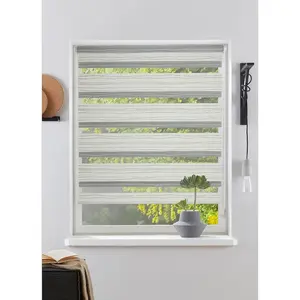 Мой дом Дупельролло PAGELLA защита от света, защита от бликов | защита от любопытных взглядов | затемнение без сверления, свободно свисающий с вплетенными шенильными нитями НОВИНКА! My Home, светло-серый