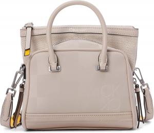 Сумка-органайзер Calvin Klein Malachite Mini Satchel Crossbody, Mushroom Checkerboard Emboss Logo