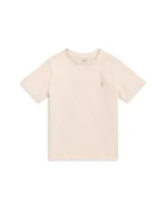 Детская хлопковая футболка с круглым вырезом для малышей Ralph Lauren, белый