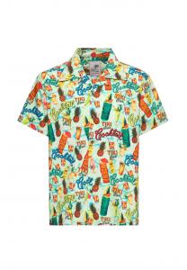 Рубашка с короткими рукавами из органического хлопка тики коктейли King Kerosin, зеленый