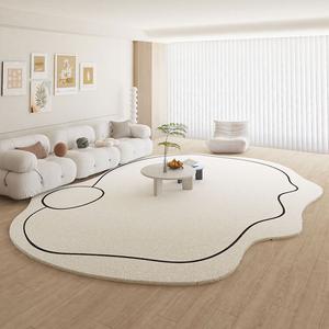 Saipos Ковер 200×300 см из искусственной шерсти для гостиной, неправильной формы, устойчивый к загрязнениям, для дивана и журнального столика