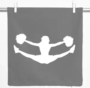 Декоративная наволочка Huuraa с силуэтом чирлидера, подарочная, 40x40 см, серо-стальной хлопок, украшение в виде чирлидера Hellweg Druckerei