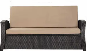 Подушка для скамейки 120×60×50x7 см бежевая - подушка для сиденья садовой скамейки со съемным чехлом, удобная набивка для использования на улице и террасе Setgarden