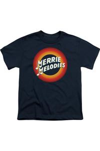 Футболка с коротким рукавом Looney Tunes Merrie Logo для детей Gildan, темно-синий