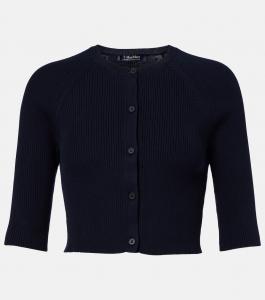 Кассельский укороченный топ с рельефной вязкой S Max Mara, Blu S