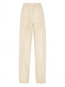 Брюки с петлями для ремня Brunello Cucinelli, бежевый