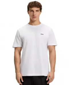 Мужская хлопковая футболка Regular Fit из пике Hugo Boss, белый