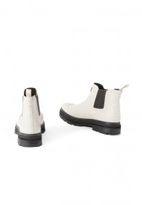 Женские резиновые сапоги Aigle короткие с текстильной вставкой, белый