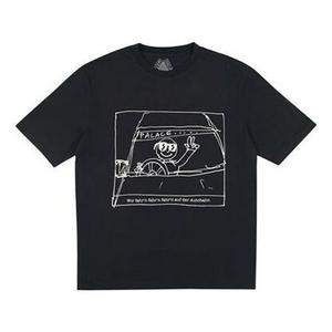 Футболка PALACE Autobahn T-Shirt Black Creative Printing Short Sleeve Unisex, черный