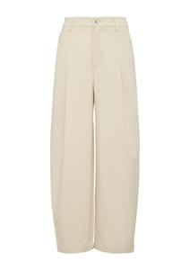 Свободные плиссированные брюки s.Oliver, бежевый