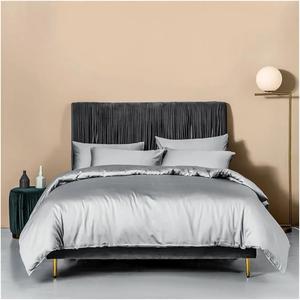 Generic Комплект постельного белья из египетского хлопка 1000 нитей роскошный плотный Silver