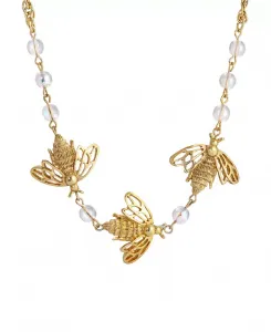 Хрустальное ожерелье в виде пчелы Aurora Borealis 2028, gold