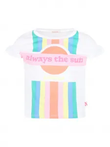 Футболка в полоску с оборками Billieblush, белый