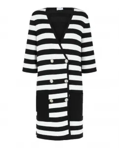 Двубортное платье в полоску Salvatore Ferragamo