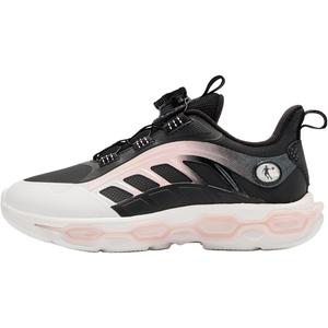 QIAODAN Детские кроссовки с низким верхом и противоскользящей амортизацией, цвет черный, розовый, для подростков