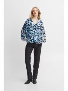 ICHI Блузка IHELLY MS Loose fit in Little Boy Blue Leo Print