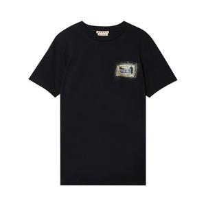 Футболка Marni Logo Printed T-Shirt 'Black', черный